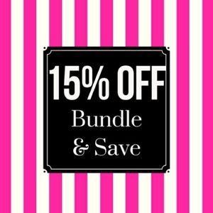 15% off bundles of 2 or more items!